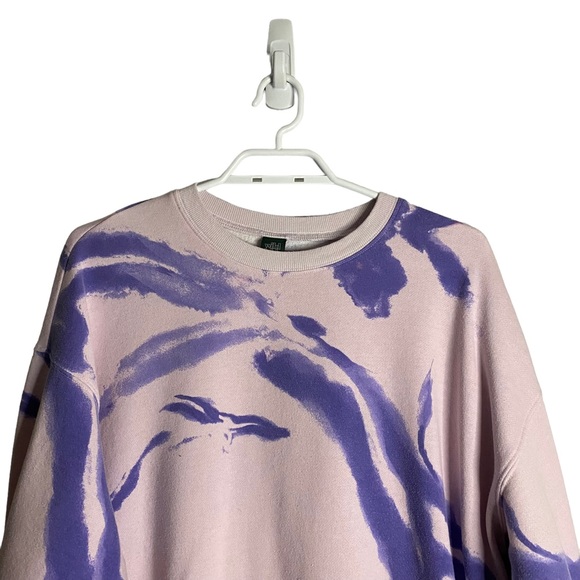 Wild Fable Oversized Unisex Lilac Marble Crewneck Sweatshirt - Picture 3 of 10